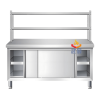 Single-pass workbench with shelves